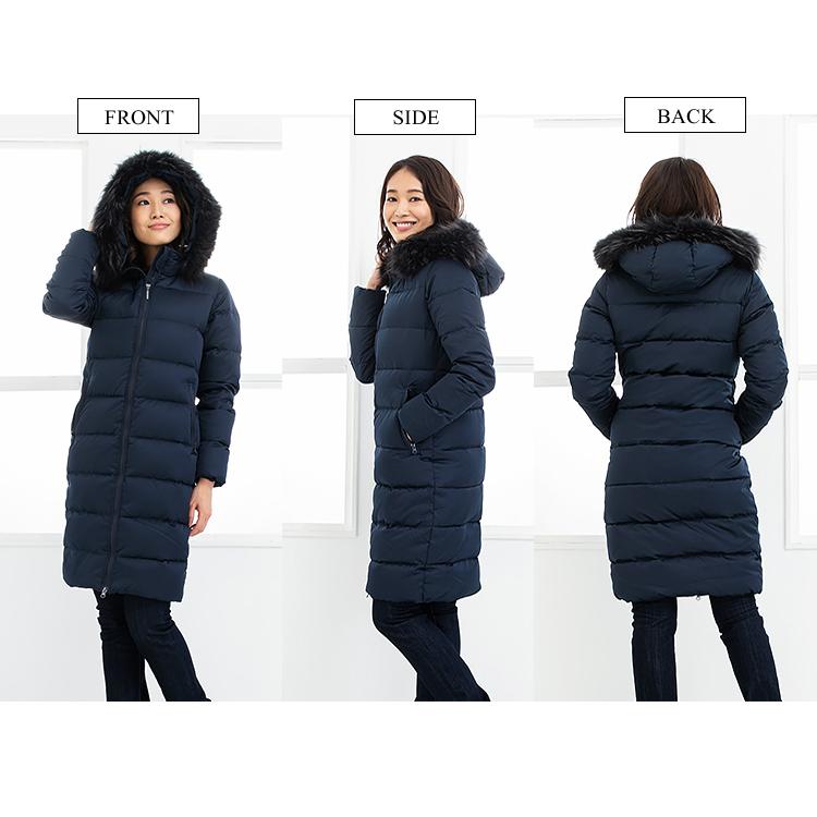 ダウンコート レディース 膝丈 防寒着 ブランド アミアンハウス グースダウン 45mmラクーン付き カムデンタウン ロングダウンコート ダウンジャケット 3919 ファッション通販アミアン ハウス 通販 Yahoo ショッピング