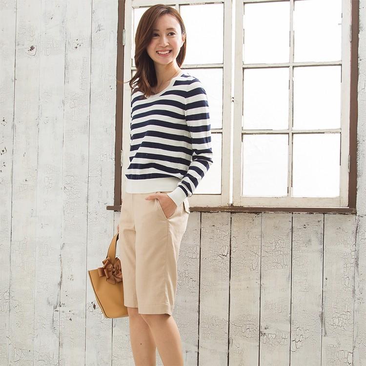 テニス レディース ハーフパンツ ノータックハーフパンツ レディース スポーツ ネイビー ホワイト 白 夏 コーデ 40代 50代 接触冷感 5分丈 02 ファッション通販アミアン ハウス 通販 Yahoo ショッピング