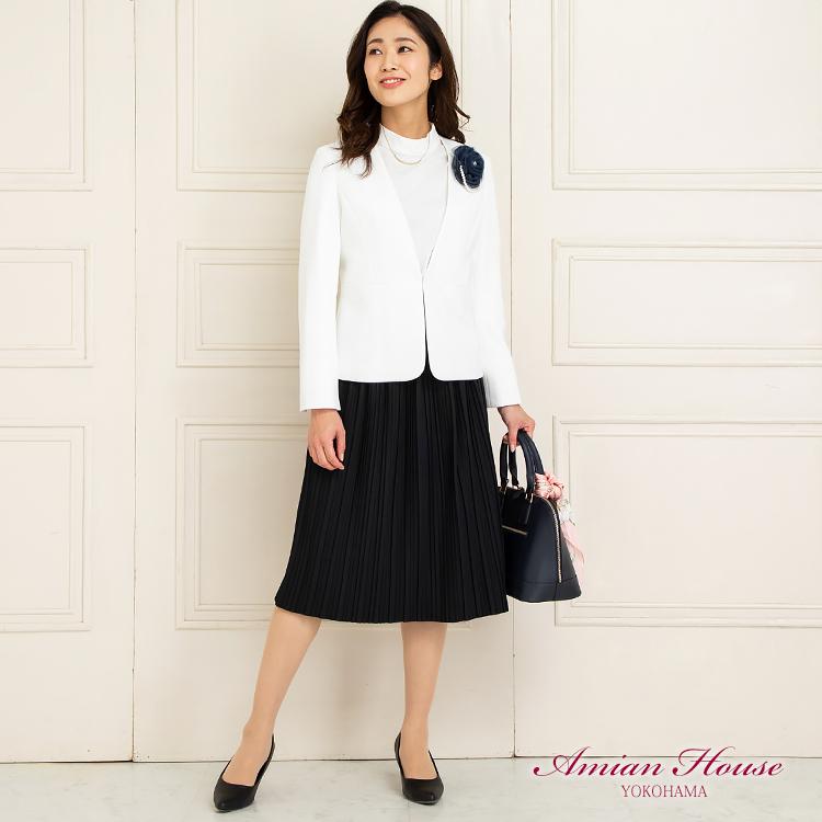 レディース秋服 秋コーデ ジャケット レディース 秋 冬 秋冬 ノーカラー 七五三 入学式 黒 カラーレス フォーマル ミセス ママ セレモニー ファッション通販アミアン ハウス 通販 Yahoo ショッピング