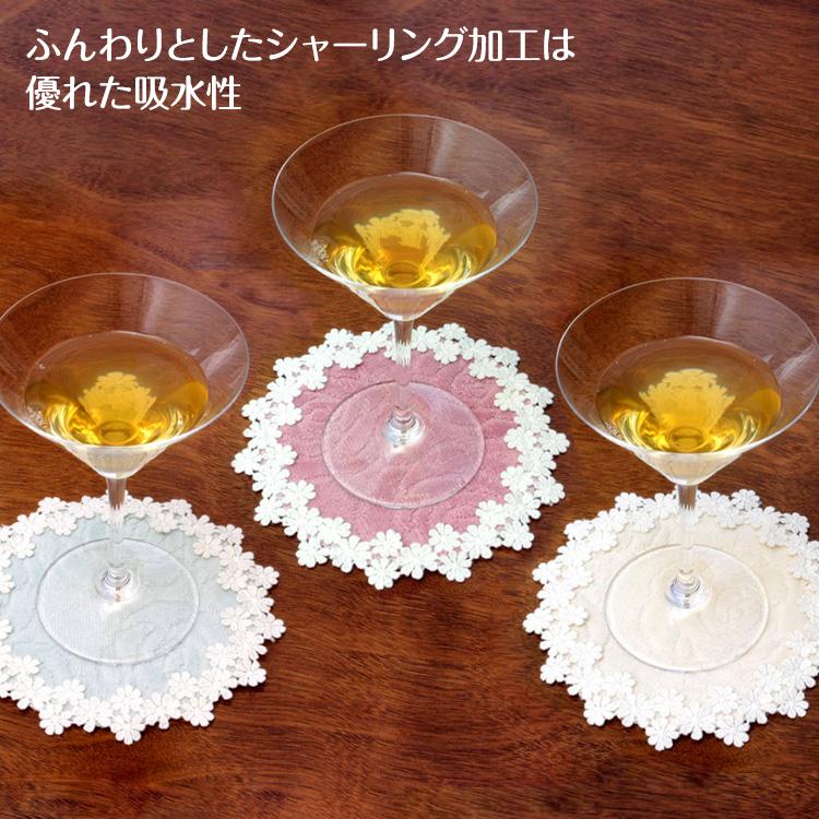 バラのタオルシリーズ バラのジャカード タオル コースター 約15cm