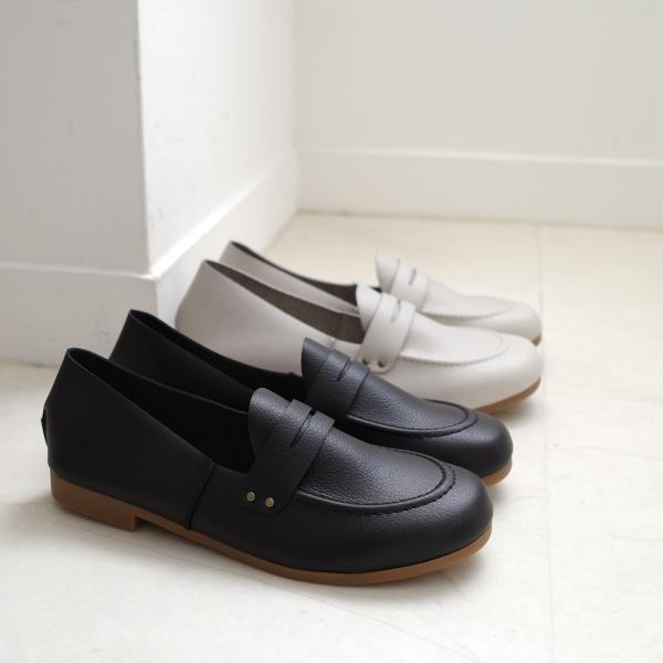 AmiAmi（アミアミ） ラウンドトゥ コインローファー 靴 レディース