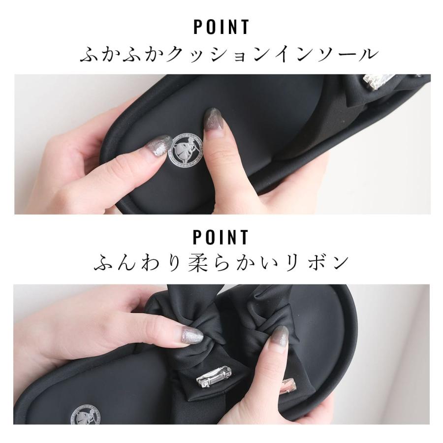サンダル 厚底 ダブルリボンサンダル レディース 疲れない 歩きやすい5