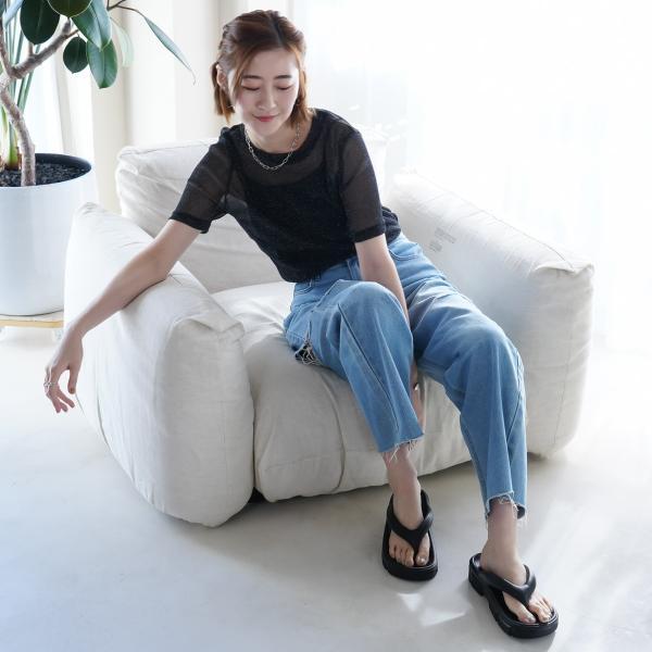 AmiAmi（アミアミ） 厚底トングサンダル ビーチサンダル レディース