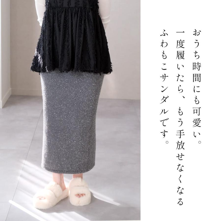 サンダル レディース ふわふわ ファーサンダル 厚底 歩きやすい 履き