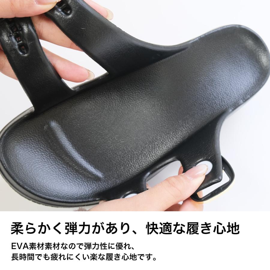 サンダル レディース ダブルベルト EVAサンダル 軽量 リカバリー