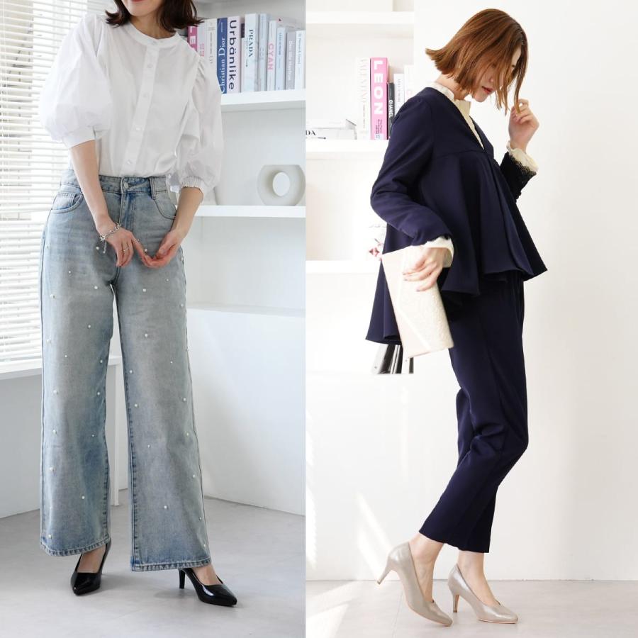 走れるポインテッドトゥパンプス 生地巻き 7センチヒール レディース 春夏 痛くない 低反発 amiamiアミアミ CX1104SS　SlV | AmiAmi | 24