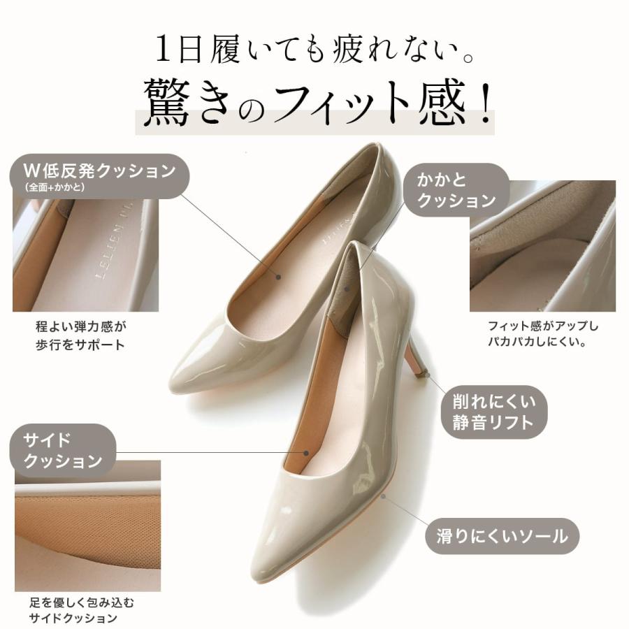 走れるポインテッドトゥパンプス 生地巻き 7センチヒール レディース 春夏 痛くない 低反発 amiamiアミアミ CX1104SS　SlV | AmiAmi | 13