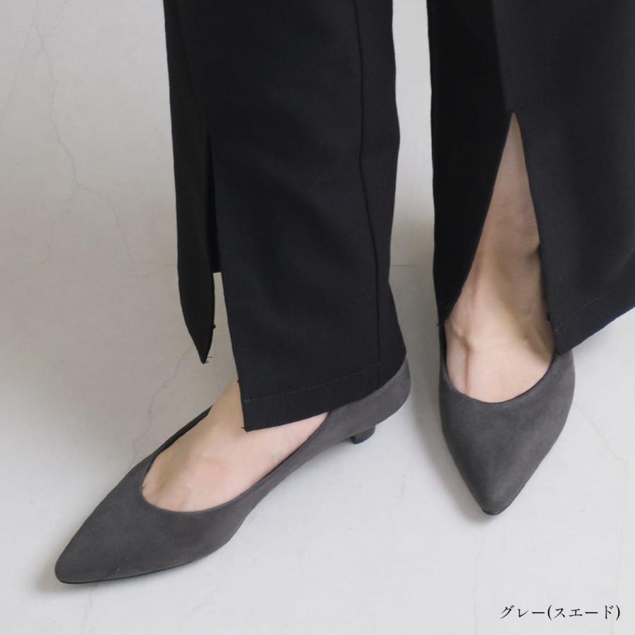 パンプス 走れるパンプス  黒 レディース 痛くない かかとクッション 柔らか ヒール ローヒール ポインテッドトゥ スエード 脱げない　amiamiアミアミ | AmiAmi | 22