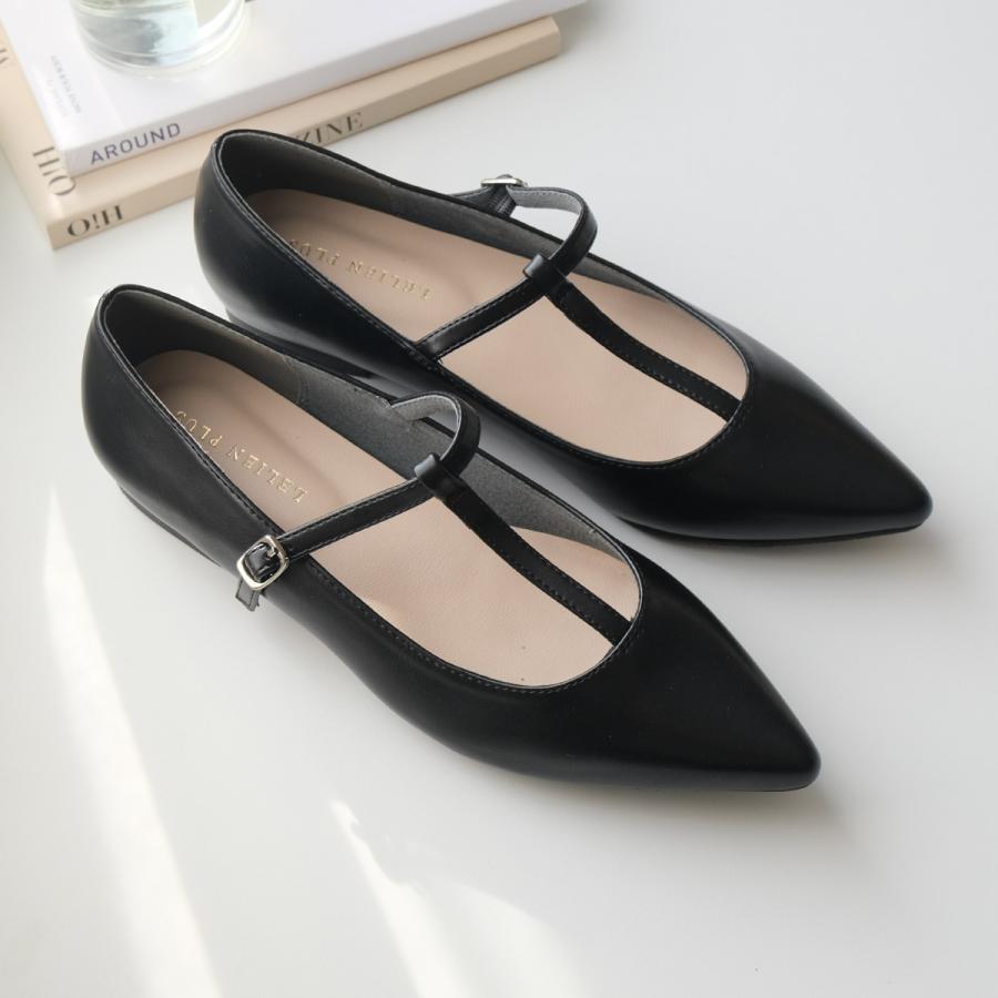 AmiAmi パンプス フラットシューズ ストラップ ポインテッドトゥ T  