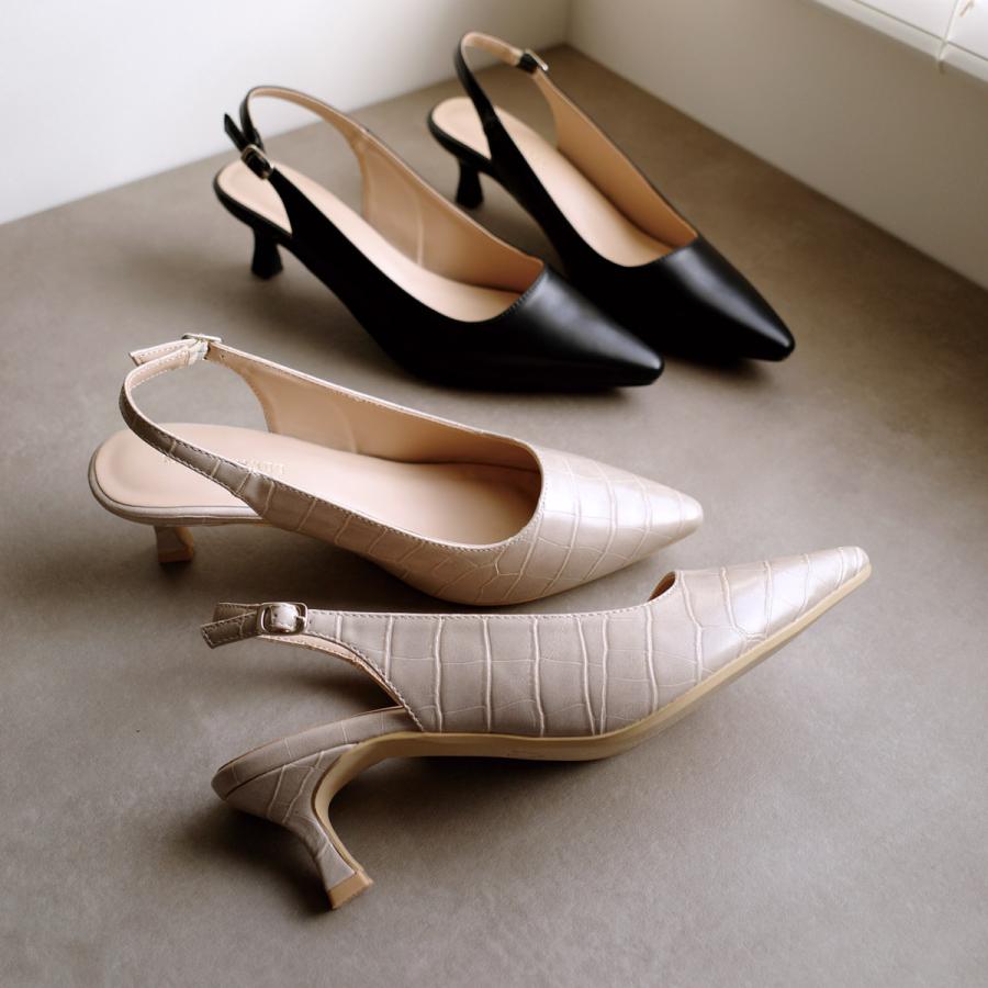 AmiAmi（アミアミ） ミュール パンプス バックストラップ ローヒール