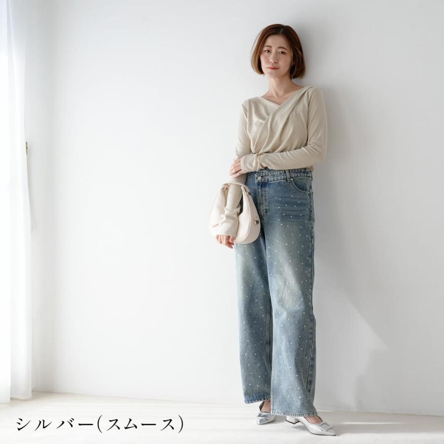 晴雨兼用 生活防水 ポインテッドトゥ バックルモチーフ ローヒールパンプス レディース アミアミamiami | AmiAmi | 14