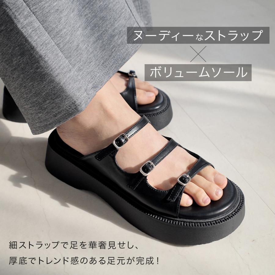 厚底緑黒ストラップサンダル 厚底サンダル （グリーン） -YOSUKE U・S・A 公式