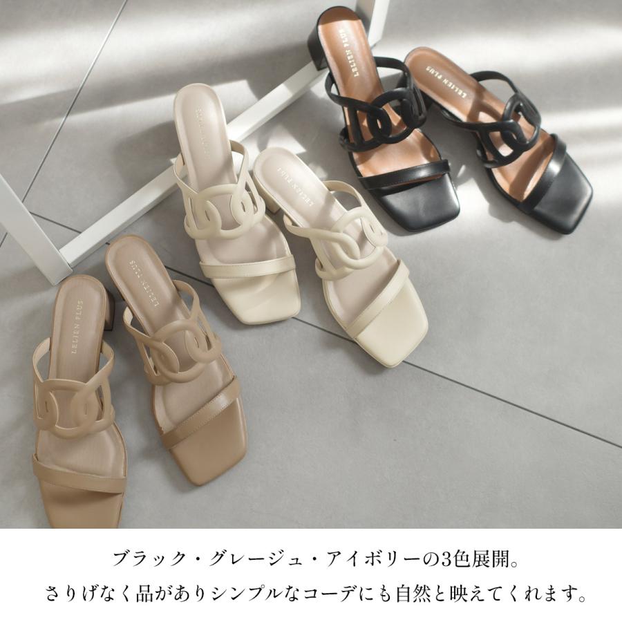 AmiAmi（アミアミ） サンダル レディース スクエアトゥ上品 カット