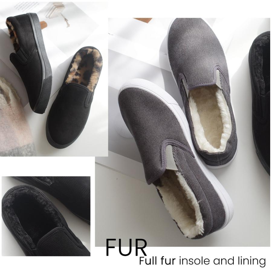 AmiAmi（アミアミ） スリッポン スニーカー つま先まであったかファー