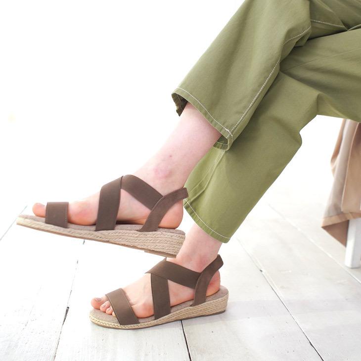 ゴムストラップジュートウエッジソールサンダル レディース 春夏 ジュートソール クロス フィット アミアミpaypayモール店 通販 Paypayモール