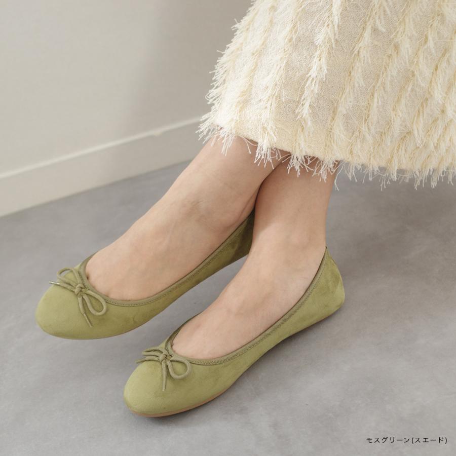 バレエシューズ レディース パンプス 黒 フラットシューズ ラウンドトゥ ローヒール 痛くない 低反発 リボン SlV amiamiアミアミ fx2001ss　ki5 | AmiAmi | 31