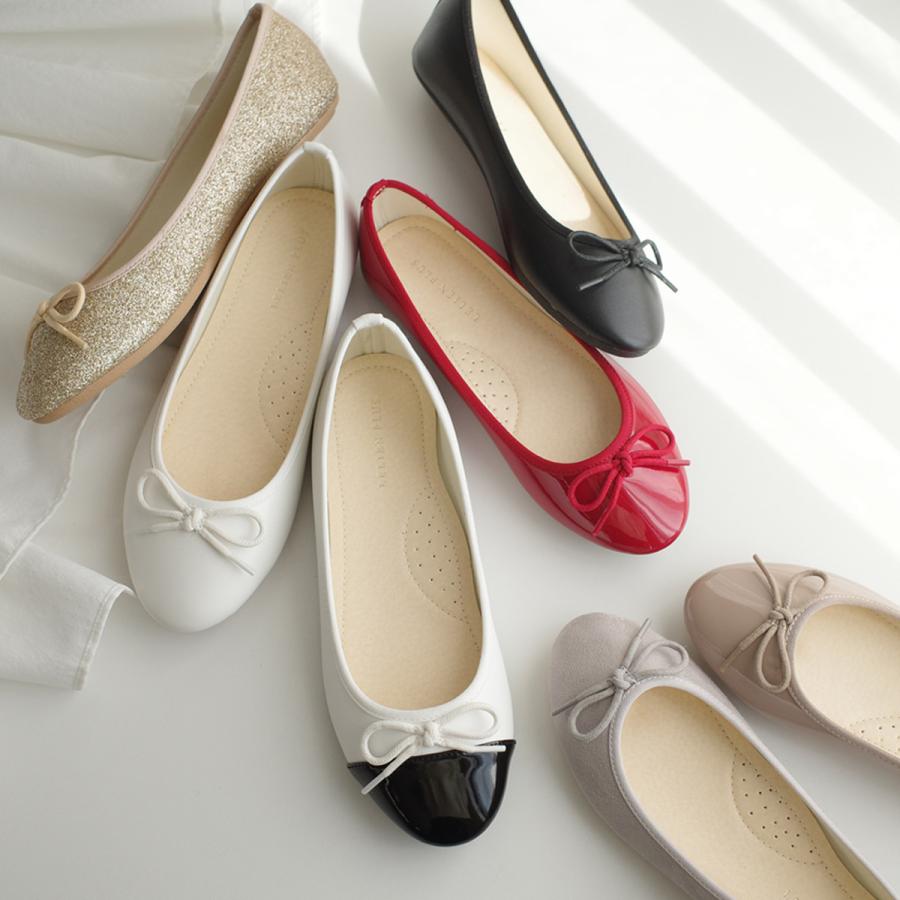 バレエシューズ レディース パンプス 黒 フラットシューズ ラウンドトゥ ローヒール 痛くない 低反発 リボン SlV amiamiアミアミ fx2001ss　ki5 | AmiAmi | 33