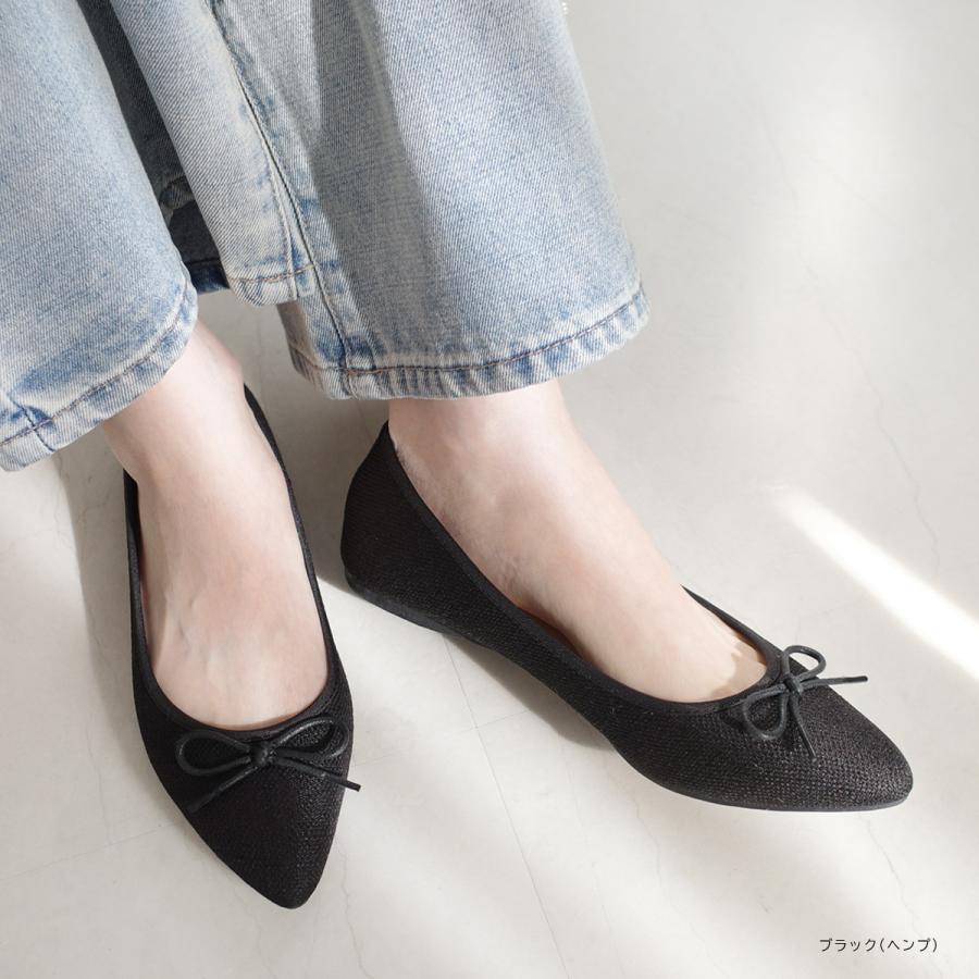 バレエシューズ パンプス ポインテッドトゥ フラットシューズ レディース ローヒール ヒールなし低反発 リボン　amiamiアミアミ ki5 | AmiAmi | 31