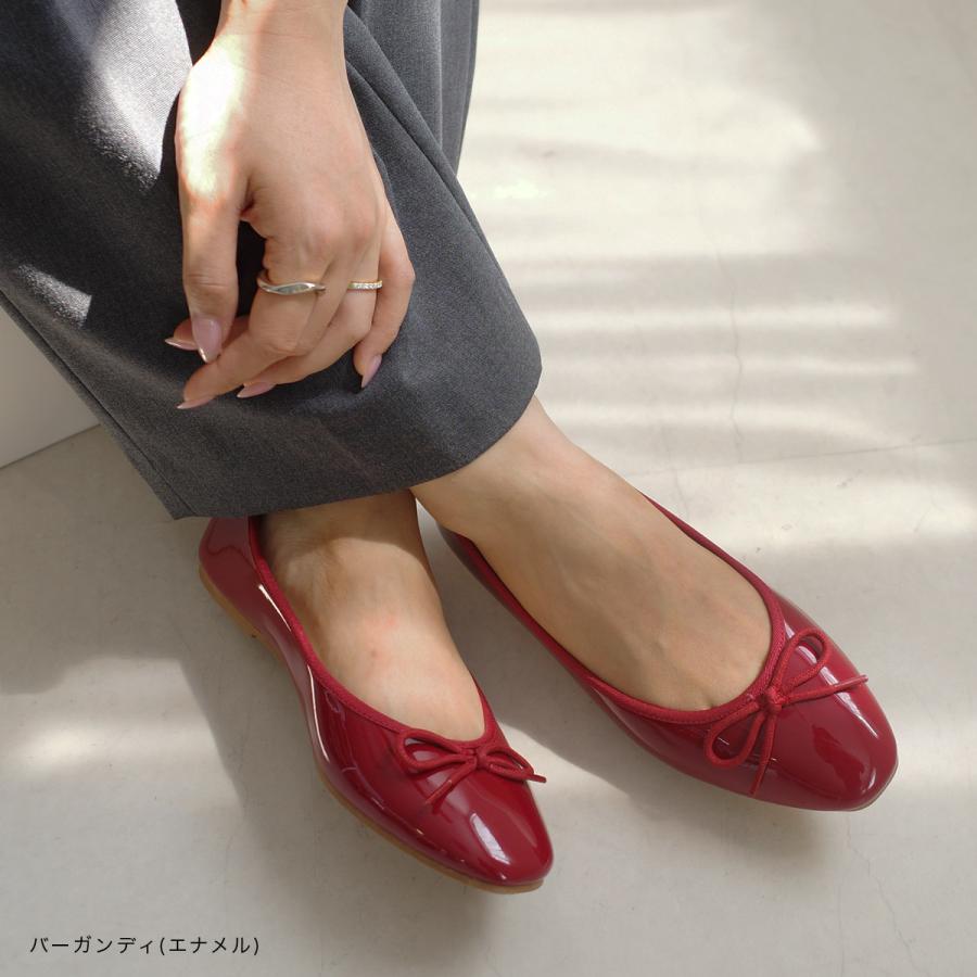 パンプス バレエシューズ レディース 黒 フラットシューズ セミスクエアトゥ フラット リボン ぺたんこamiamiアミアミki5 | AmiAmi | 31