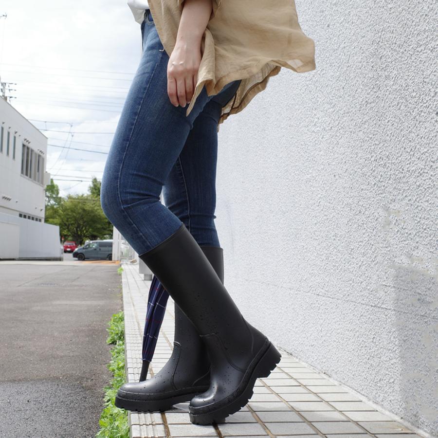 ブーツ 長靴 レインシューズ レディース ボリュームソール ロングレインブーツ 柔らか 雨晴れ兼用 アミアミ | AmiAmi | 14