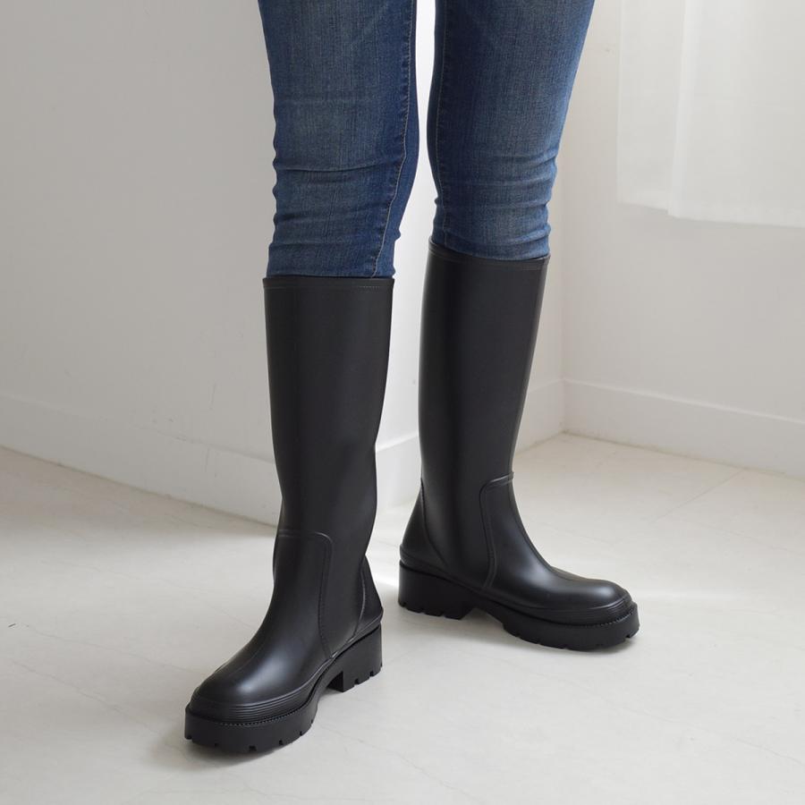 ブーツ 長靴 レインシューズ レディース ボリュームソール ロングレインブーツ 柔らか 雨晴れ兼用 アミアミ | AmiAmi | 17