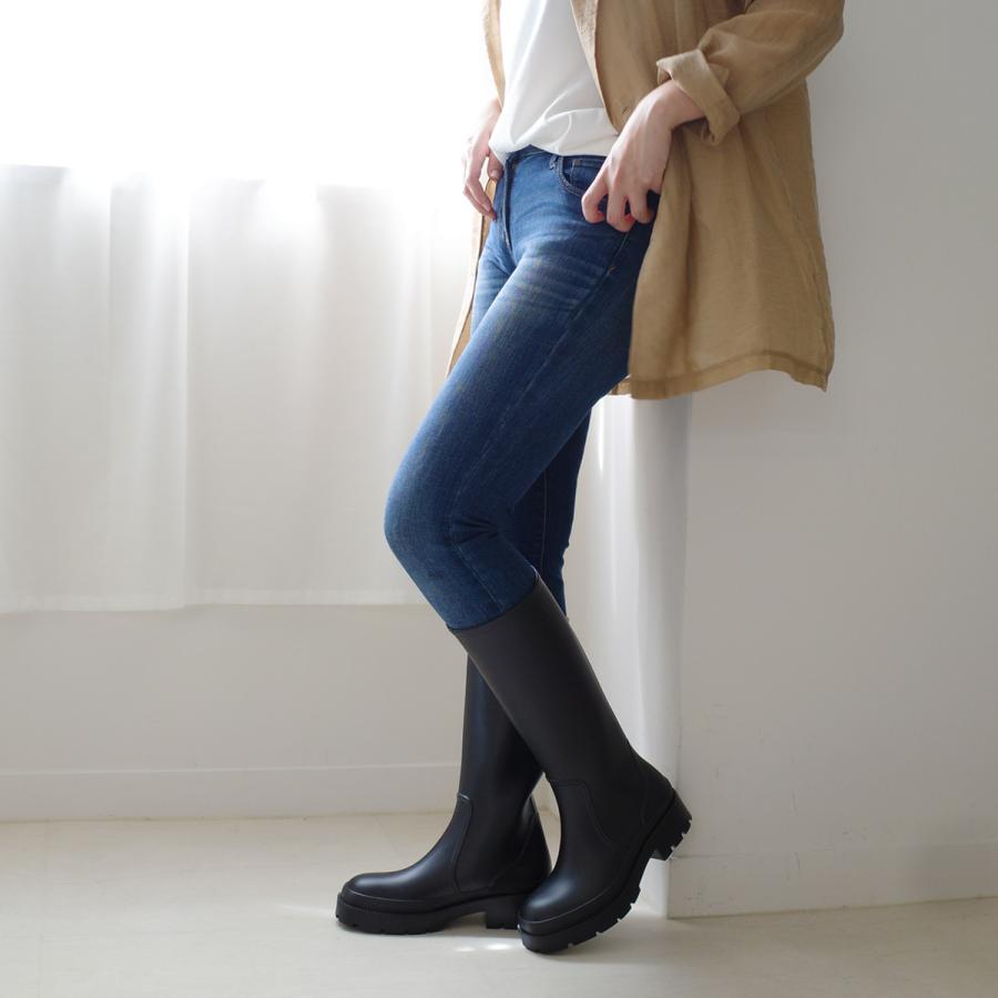 ブーツ 長靴 レインシューズ レディース ボリュームソール ロングレインブーツ 柔らか 雨晴れ兼用 アミアミ | AmiAmi | 18
