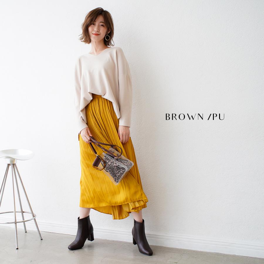 スクエアトゥ べっ甲ヒール ショートブーツ レディース 秋冬 痛くない 歩きやすい アミアミ | AmiAmi | 10