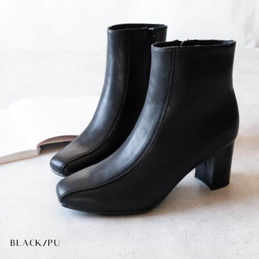 スクエアトゥ べっ甲ヒール ショートブーツ レディース 秋冬 痛くない 歩きやすい アミアミ | AmiAmi | 13