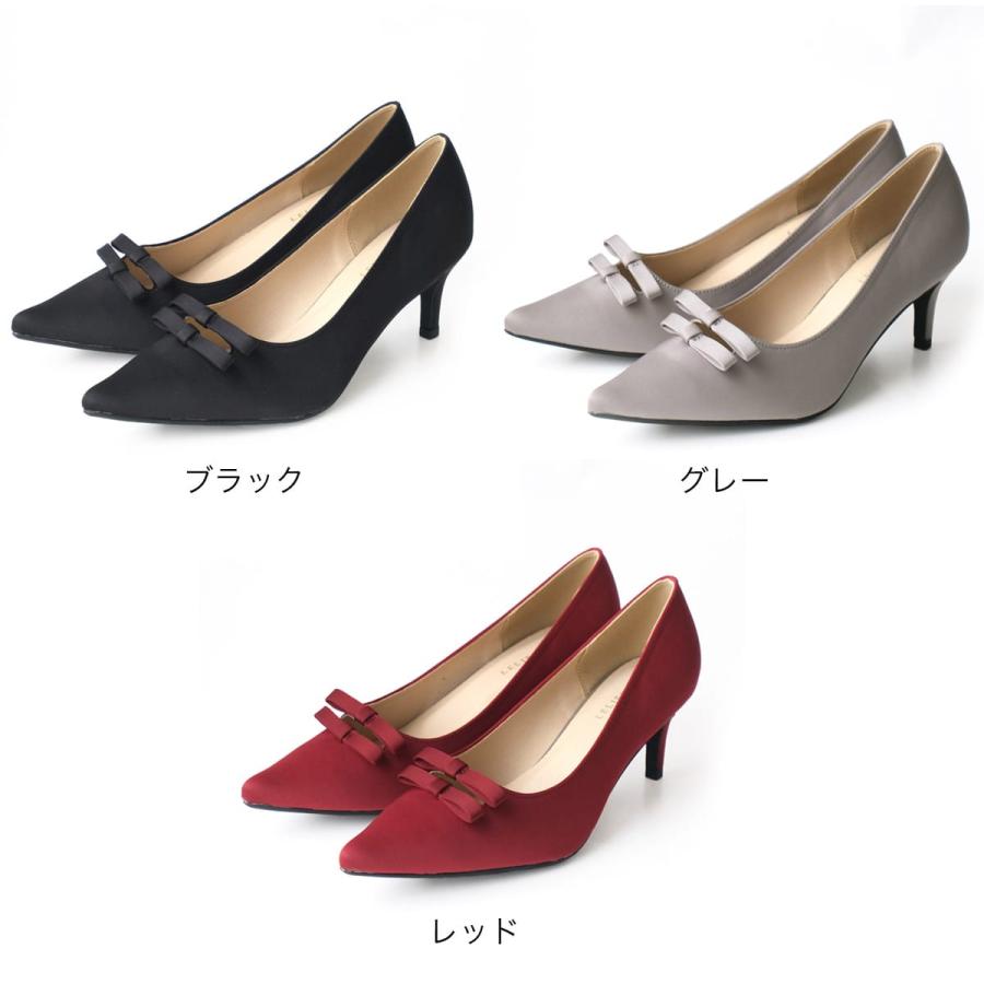 パンプス ダブルリボン ポインテッドトゥレディース 6センチヒール  痛くない 滑らないamiamiアミアミ | AmiAmi | 04