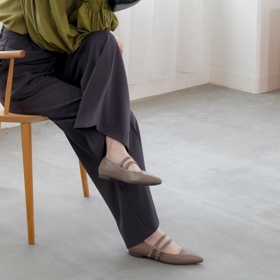 ヒルズアベニュー　カメリア　オープントゥ　パンプス　ビブラムソール　未使用品 カメリアフラットパンプス （パンプス）｜INGEBORG / インゲボルグ