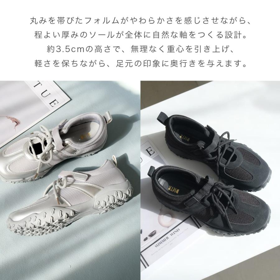 スニーカー レディース バレエスニーカー レースアップ メッシュ 異
