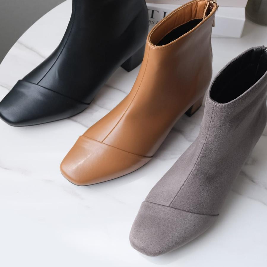 ショートブーツ レディース スクエアトゥ バックファスナー 秋冬 ショート スエード ルリアンプラスamiamiアミアミ | AmiAmi | 10