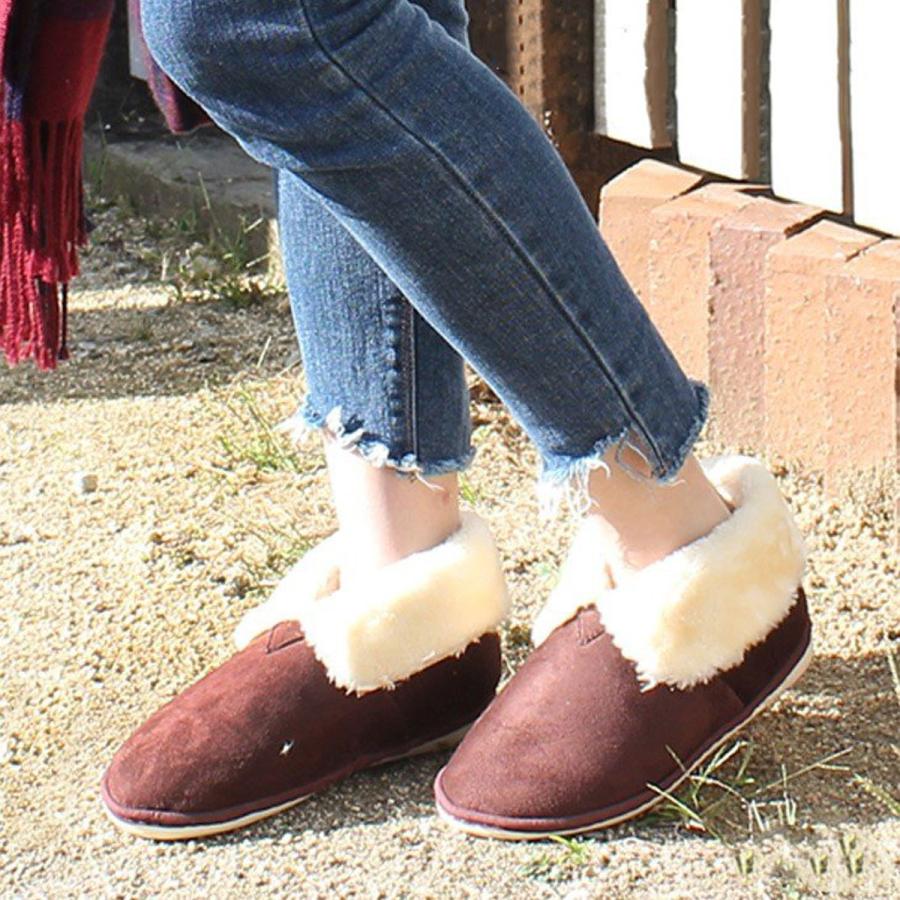 あったかアンクルムートンブーツレディース ムートン ファー シューズ 靴 ぺたんこ フラット あったか 冬 スリッパ 22 0cm 室内履き ルームシューズ Nb4352 アミアミyahoo 店 通販 Yahoo ショッピング