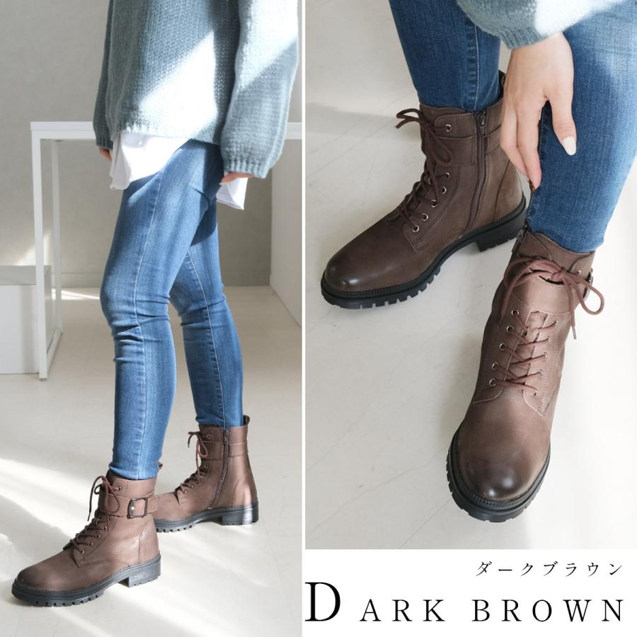 ショートブーツ レースアップブーツ レディース エンジニア
