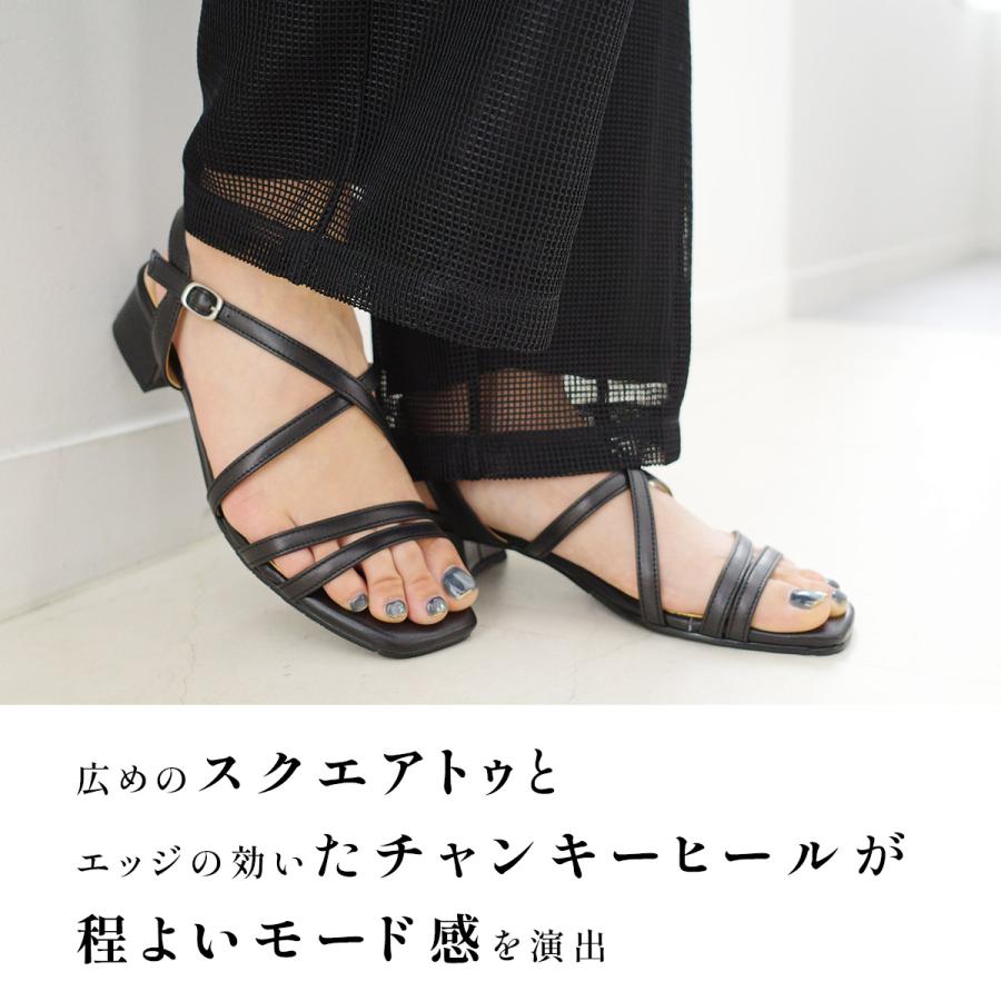 サンダル レディース 本革 ストラップ 春夏 天然皮革 日本製 履き