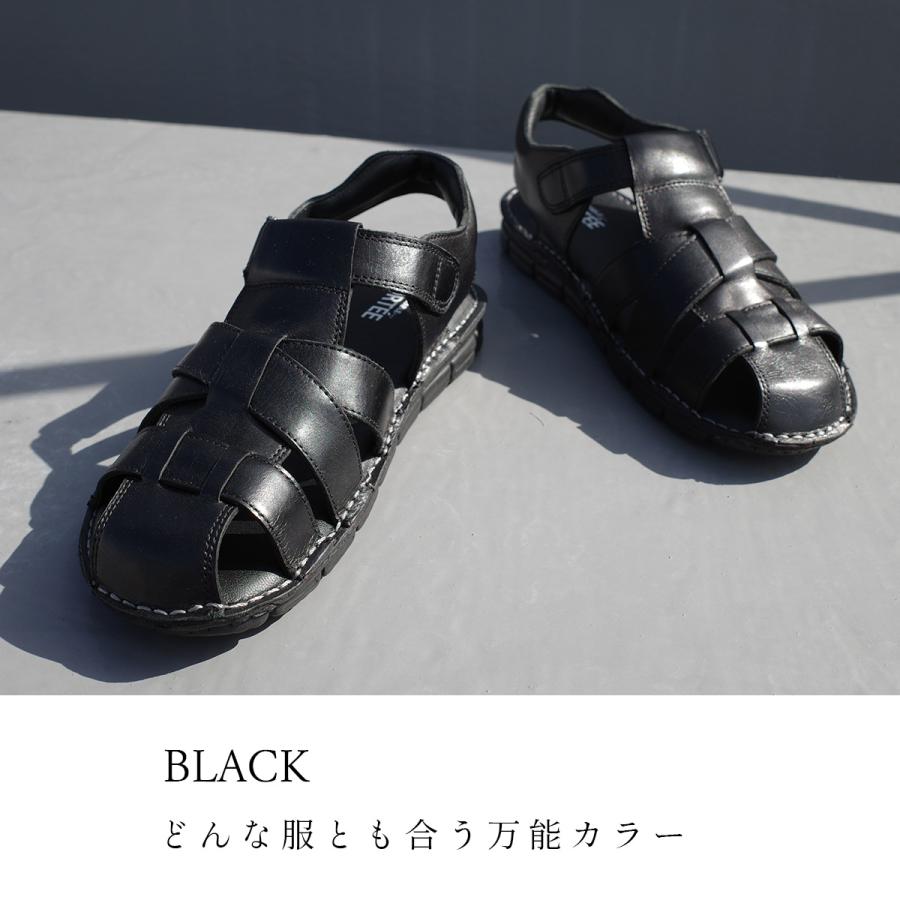 サンダル メンズ靴 タウンカジュアル 本革 天然皮革 軽量 軽い 履き
