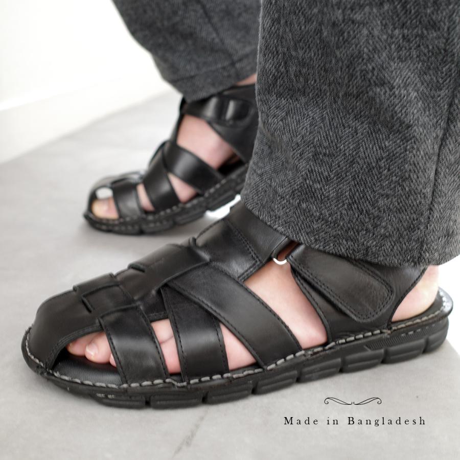 本革 タウンカジュアル サンダル メンズ 天然皮革 軽量 軽い