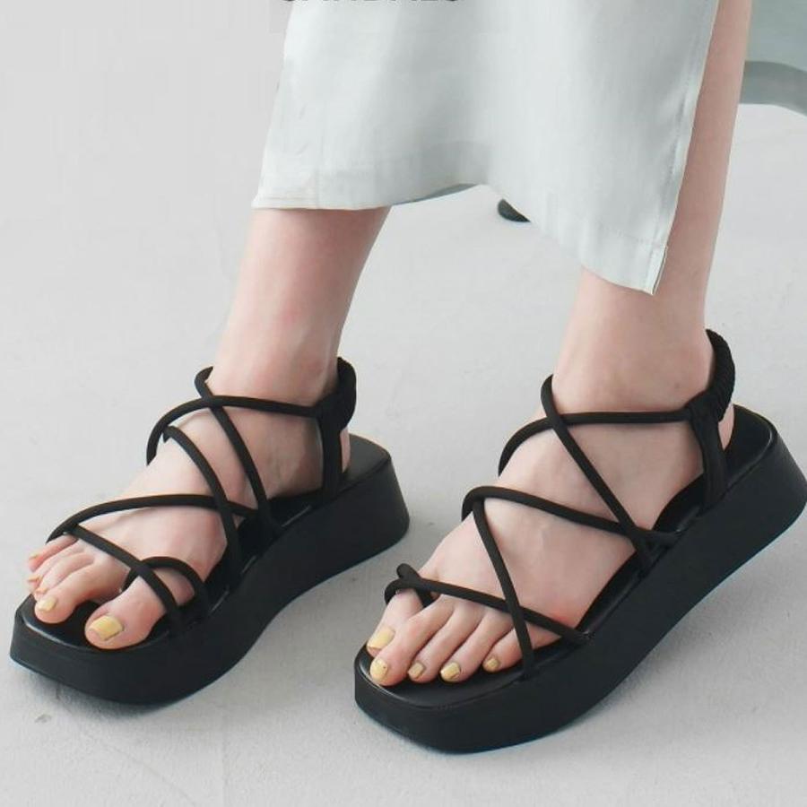 厚底 コードストラップ トング サンダル スクエアトゥ レディース 歩きやすい 履きやすい アミアミ アミアミpaypayモール店 通販 Paypayモール