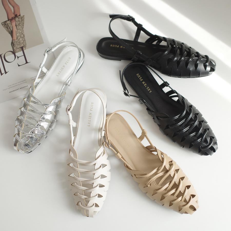 メッシュサンダル フラット レディース 春夏 バックストラップ 履き 