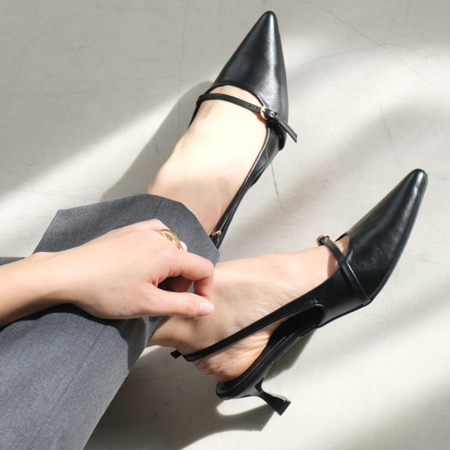 パンプス  ミュール ストラップ ベルト デザイン 5.5センチヒール　バックストラップ レディース 歩きやすい amiamiアミアミ | AmiAmi | 09