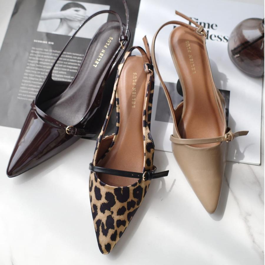 パンプス  ミュール ストラップ ベルト デザイン 5.5センチヒール　バックストラップ レディース 歩きやすい amiamiアミアミ | AmiAmi | 13