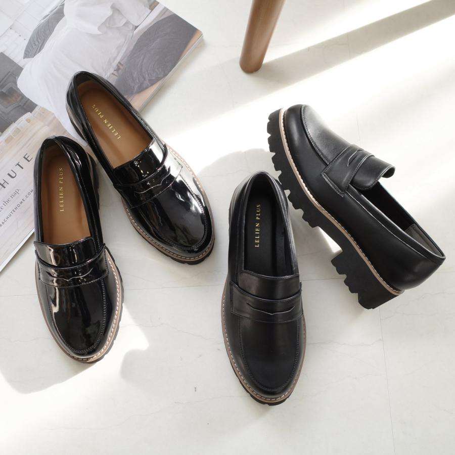 AmiAmi 軽量 厚底トラックソールローファー レディース 歩きやすい