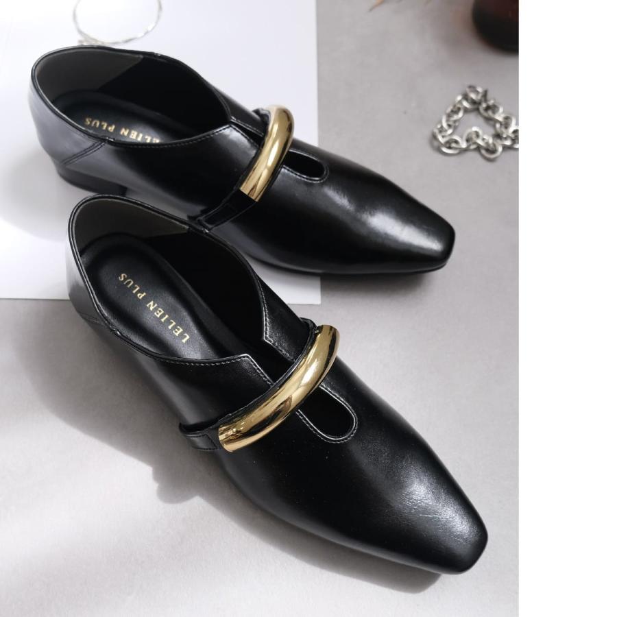 ソフトスクエア ゴールドモチーフ パンプス ローヒール バブーシュ レディース 痛くない 疲れない amiamiアミアミ | AmiAmi | 15