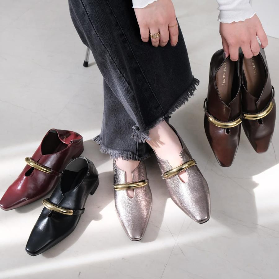 ソフトスクエア ゴールドモチーフ パンプス ローヒール バブーシュ レディース 痛くない 疲れない amiamiアミアミ | AmiAmi | 23