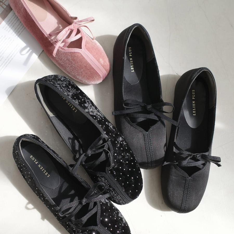 AmiAmi（アミアミ） バレエシューズ レースアップ レディース 秋冬