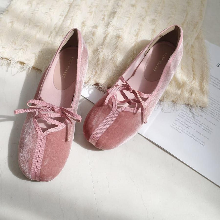 AmiAmi（アミアミ） バレエシューズ レースアップ レディース 秋冬