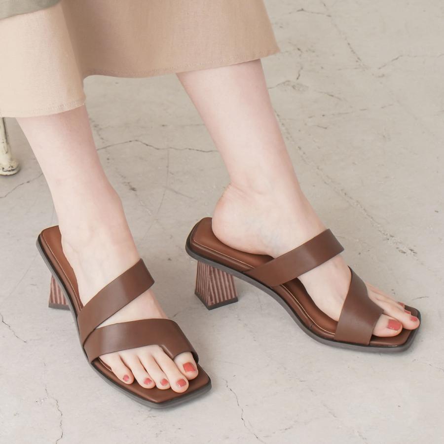 サンダル レディース スタックヒールサンダル サムリング 歩きやすい アミアミ Ts アミアミヤフー店 通販 Yahoo ショッピング