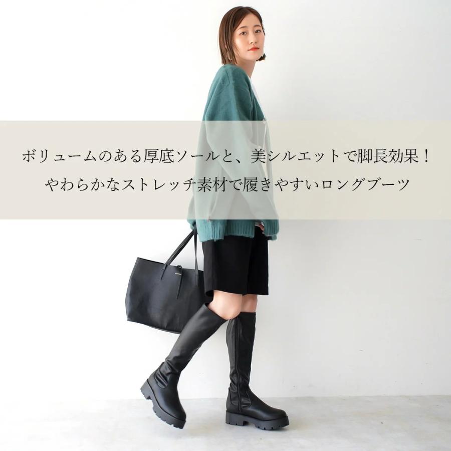 ストレッチ ロングブーツ レディース 秋冬 F厚底 トラックソール amiamiアミアミ | AmiAmi | 04