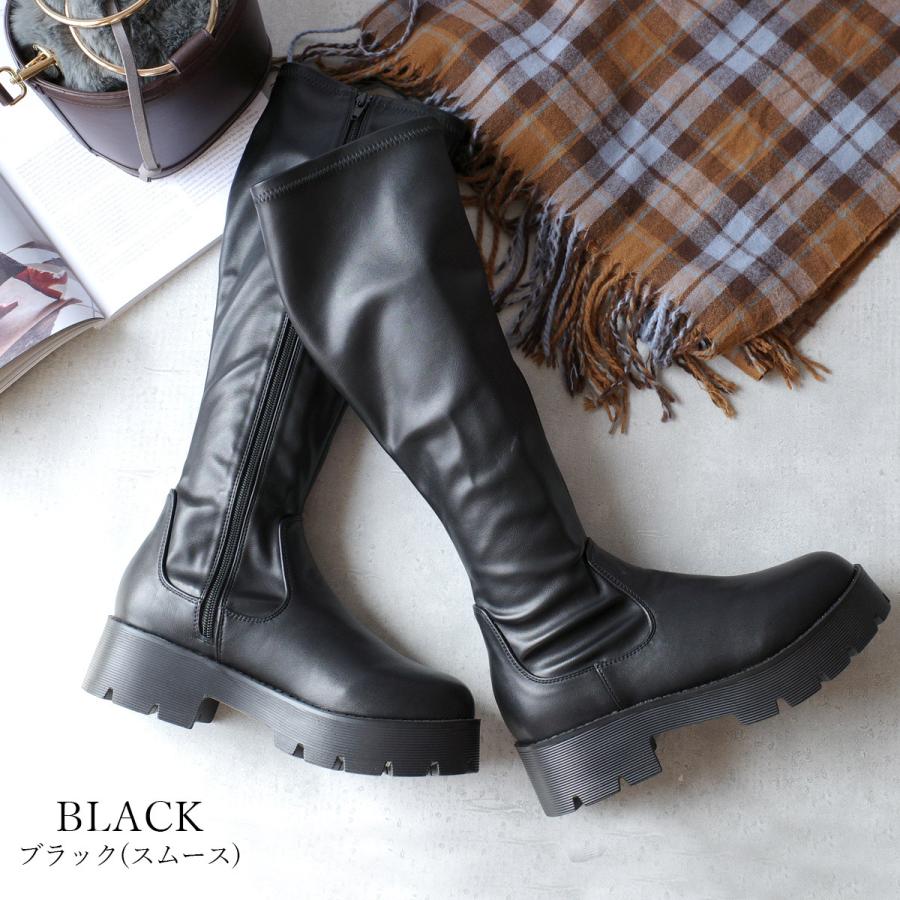 ストレッチ ロングブーツ レディース 秋冬 F厚底 トラックソール amiamiアミアミ | AmiAmi | 05
