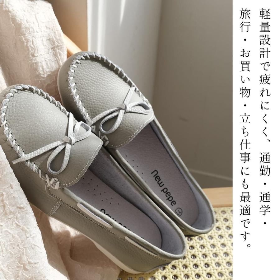 本革 モカシン デッキシューズ レディース 痛くない 柔らかamiami